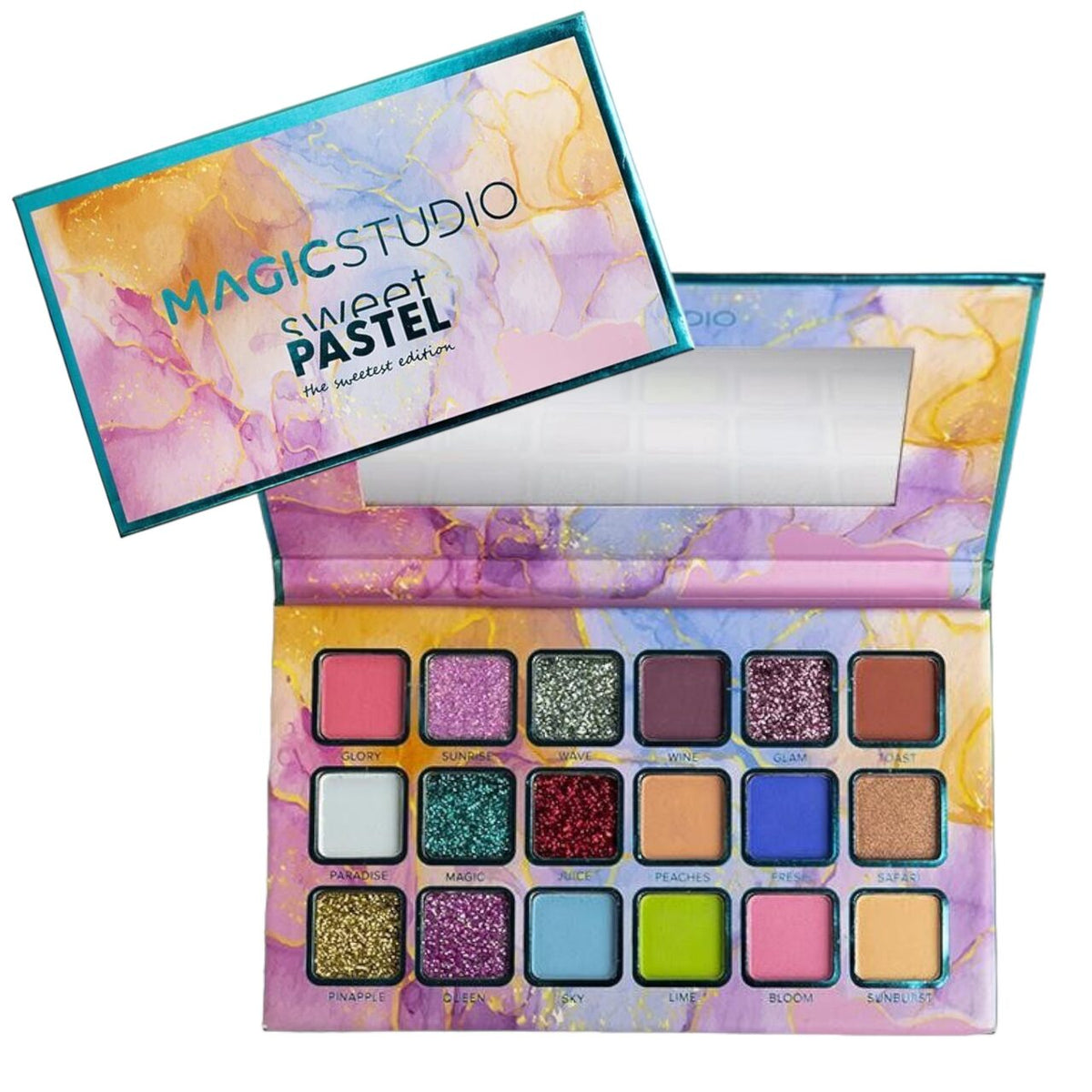 Paletă fard de pleoape, 18 nuanțe Sweet Pastel, Magic Studio