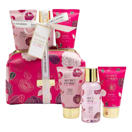 Set de îngrijire personală Secret Stories Rose Edition, 240 ml, IDC Institute