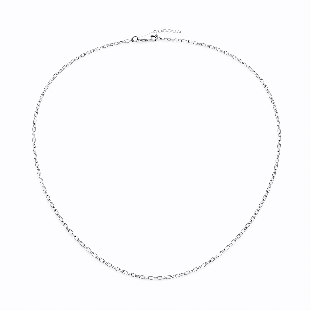 Colier din argint 925 „timeless silver circle”, sistem de închidere reglabil, cu prelungire