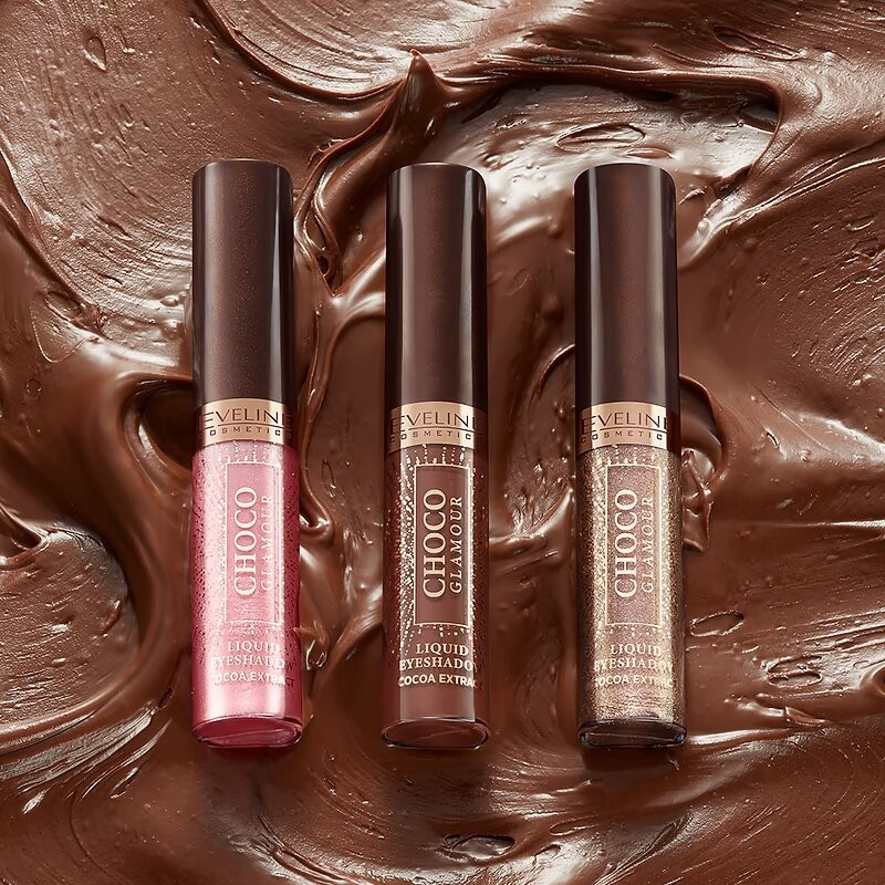 Fard lichid de pleoape Choco Glamour, 6.5 ml, Eveline Cosmetics