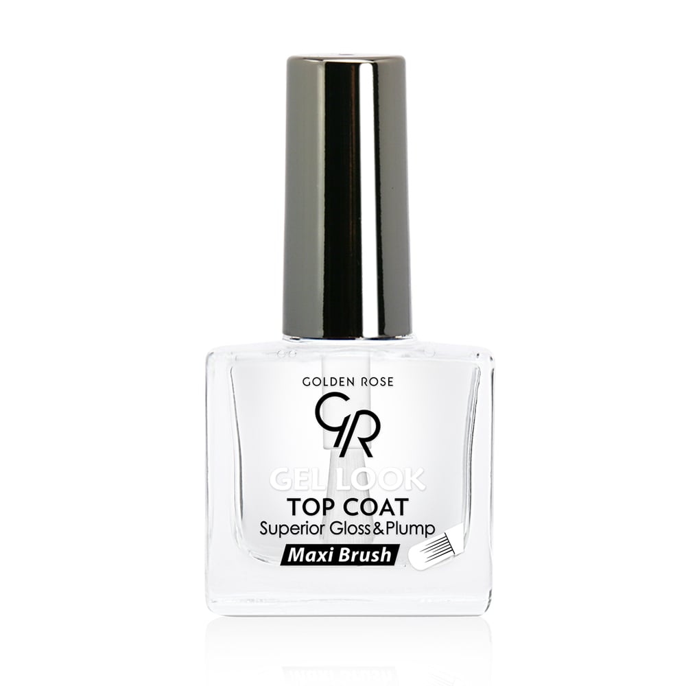 Top Coat cu efect de gel Gel Look, 10.5 ml, Golden Rose