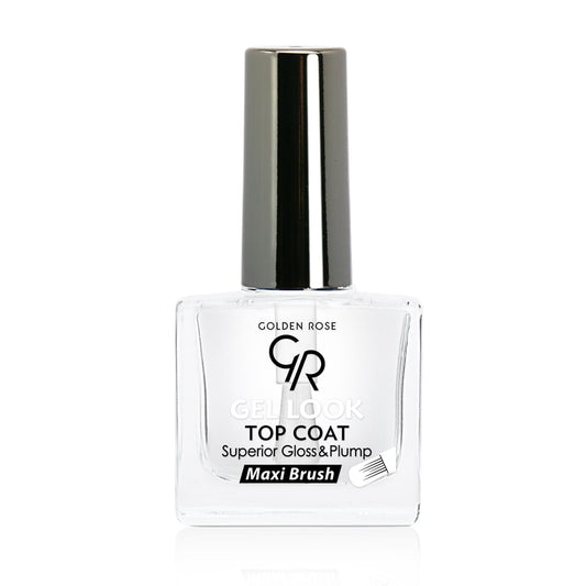 Top Coat cu efect de gel Gel Look, 10.5 ml, Golden Rose