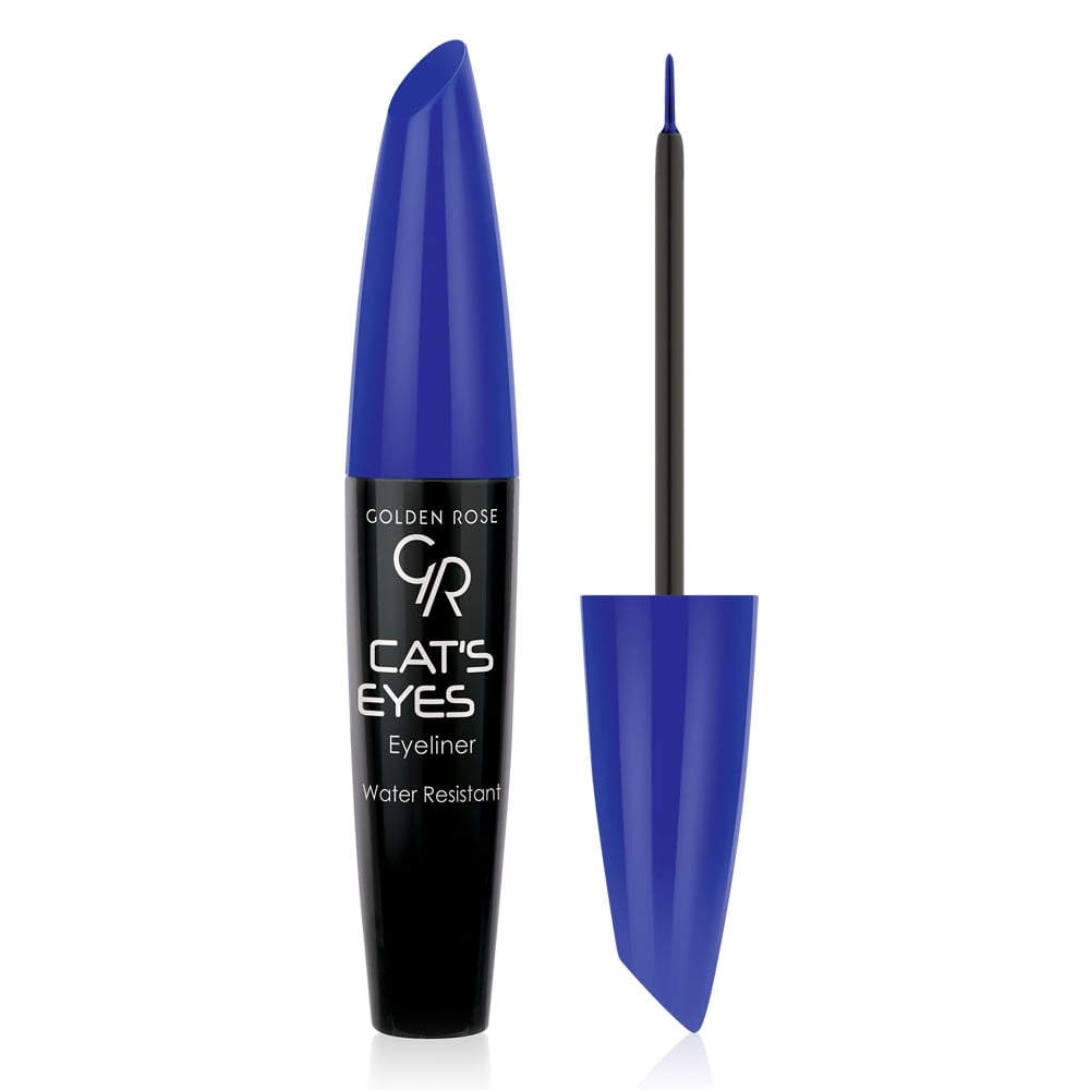 Tuș de ochi Cat's Eyes Liner, culoare albastră, 6 ml, Golden Rose