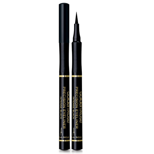 Tuș de ochi Waterproof Precision Liner, culoare neagră, 9 ml, Golden Rose
