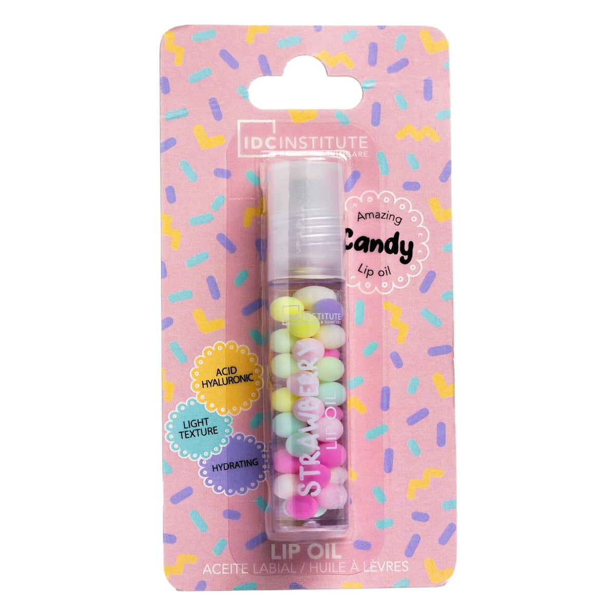 Ulei de buze cu aromă de căpșuni Candy Strawberry, 3 ml, IDC Institute