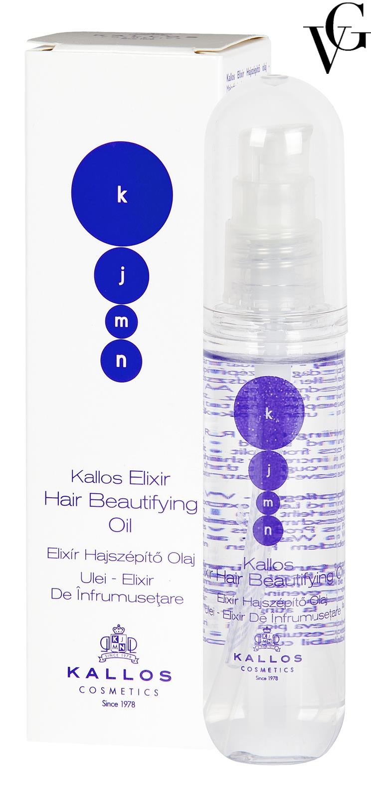 Ulei‑elixir de înfrumusețare a părului, 50 ml, Kallos