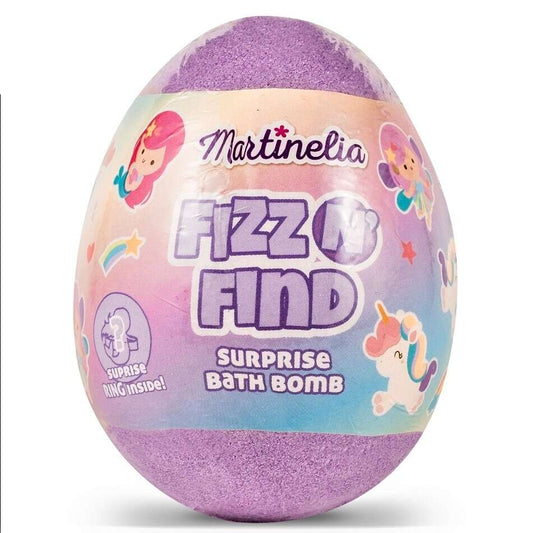 Bilă efervescentă de baie cu surpriză, culoare violet, 150 gr, Martinelia