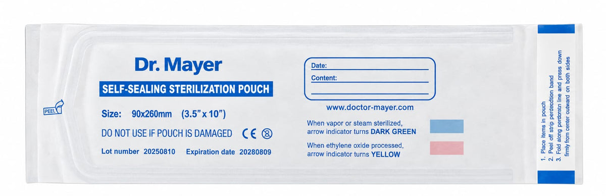 Pungi autosigilante pentru sterilizare Dr. Mayer – 90 × 260 mm