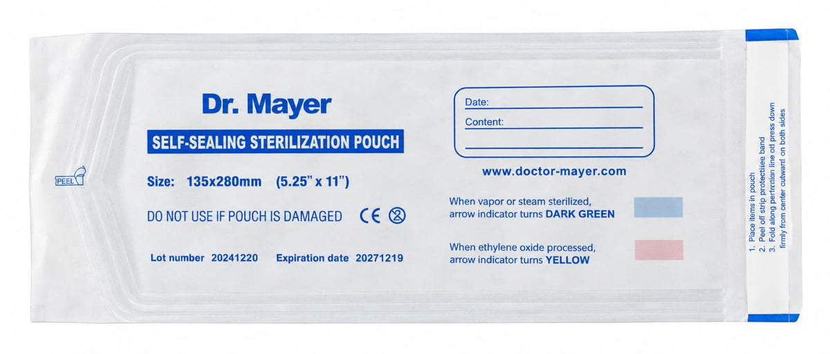 Pungi autosigilante pentru sterilizare Dr. Mayer – 135 × 280 mm