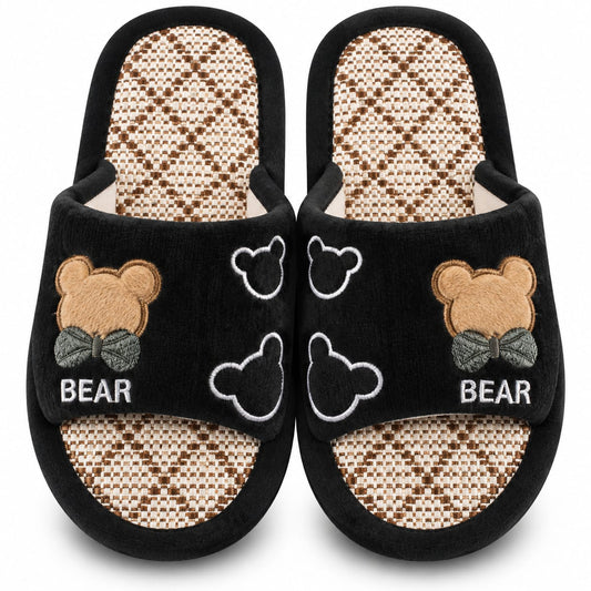 Papuci de casă damă cu ursuleț – model BEAR
