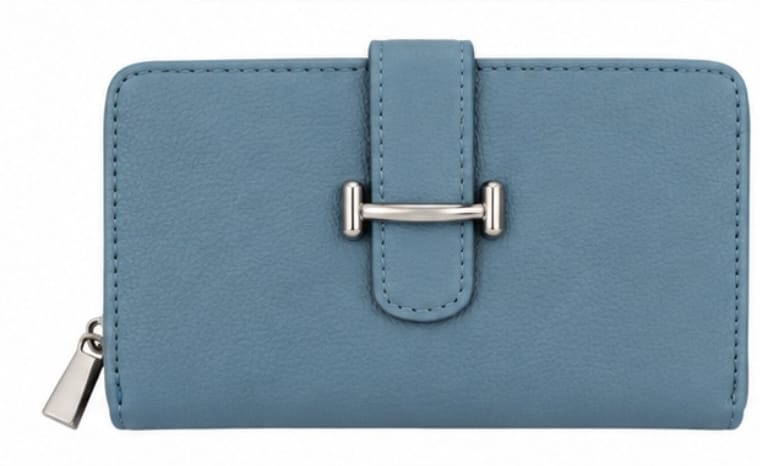 Portofel damă elegant cu detaliu metalic
