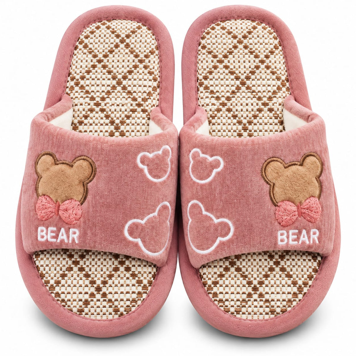 Papuci de casă damă cu ursuleț – model BEAR