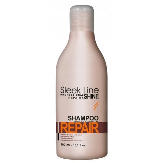 Șampon reparator pentru păr deteriorat Sleek Line, 300 ml